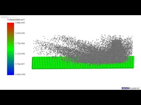Particle impact stress simulation at 500 metres per second